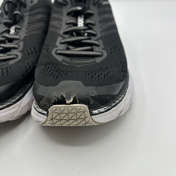 Hoka One One Clifton 6 Women’s Size 8 Running Shoes Black White 1102873 BWHT - Picture 12 of 16